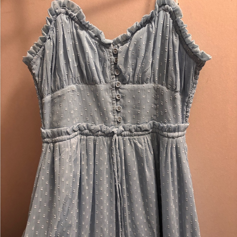 Patrons of Peace Light Blue Ruffle Dress